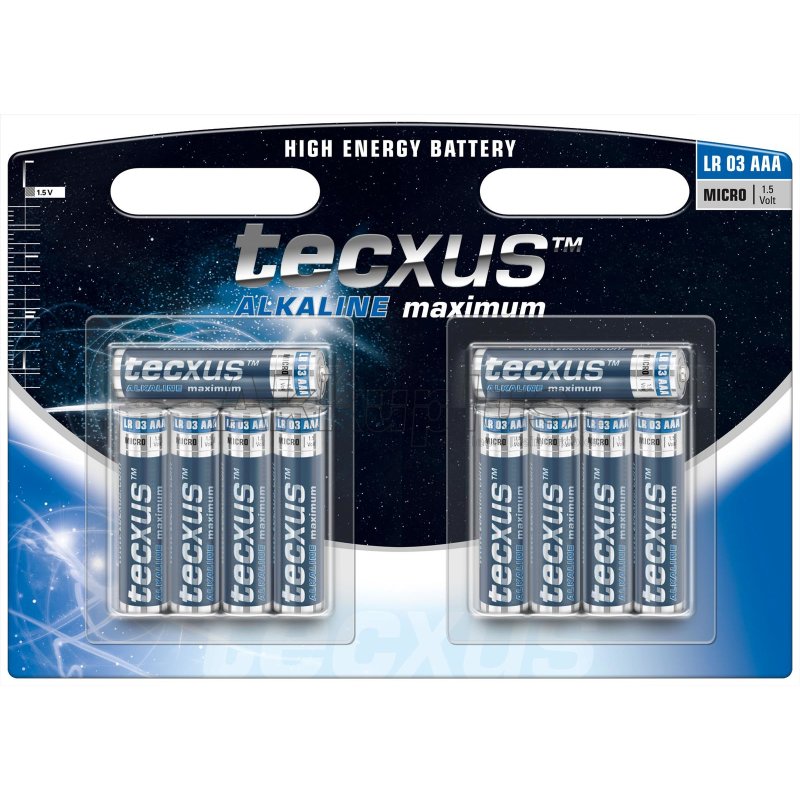 tecxus - LR03 / AAA (Micro) - 1,5 Volt 1200mAh AlMn - 10er Blister