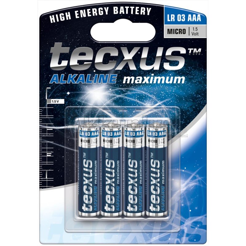 tecxus - LR03 / AAA (Micro) - 1,5 Volt 1200mAh AlMn - 4er Blister