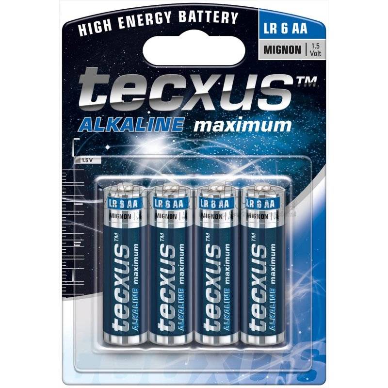 tecxus - LR6 / AA (Mignon) - 1,5 Volt AlMn - 4er Blister