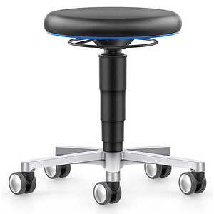 bimos Arbeitshocker Medical blau, schwarz Kunstleder von bimos