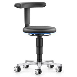 bimos Arbeitshocker Medical blau, schwarz Kunstleder von bimos