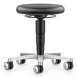 bimos Arbeitshocker Medical grau, schwarz Kunstleder von bimos