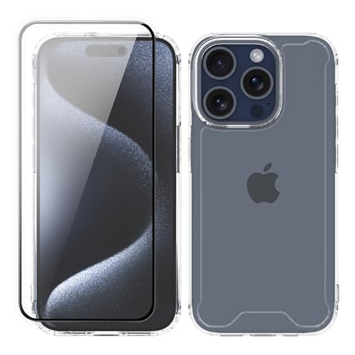 binandteam Durchscheinend Hülle Kompatibel mit iPhone 15 Pro mit 1 Schutzfolie,Weiche TPU Silikon Bumper Schutzhülle und PC Hardcase Stoßfeste Handyhülle für iPhone 15 Pro binandteam Durchscheinend Hülle Kompatibel mit iPhone 15 Pro mit 1 Schutzfolie,Weiche TPU Silikon Bumper Schutzhülle und PC Hardcase Stoßfeste Handyhülle für iPhone 15 Pro von binandteam