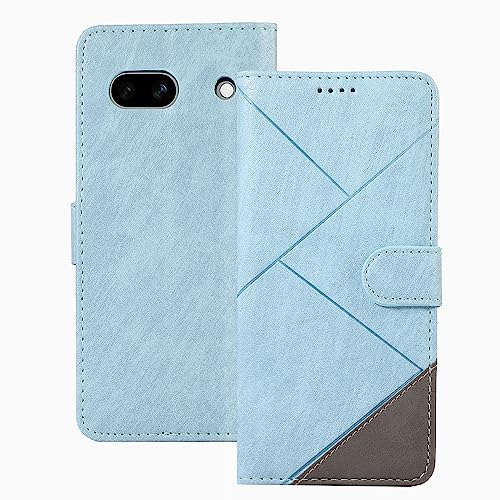 binandteam Handyhülle für Google Pixel 7a 5G Hülle, Premium Leder Klappbar Flip Case Wallet Magnet Magnetisch Kartenfach Klapphülle RFID Schutzhülle Lederhülle für Google Pixel 7a 5G - Hellblau von binandteam