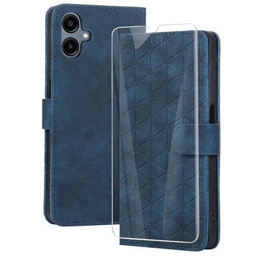 binandteam Handyhülle für Samsung Galaxy A06 4G Hülle mit Schutzfolie,Premium Pu Lederhülle Magnet Klappbar Flip Case Stoßfest Schutzhülle - Blau binandteam Handyhülle für Samsung Galaxy A06 4G Hülle mit Schutzfolie,Premium Pu Lederhülle Magnet Klappbar Flip Case Stoßfest Schutzhülle - Blau von binandteam