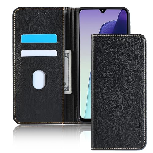 binandteam Hülle Xiaomi Redmi 14C 4G / Redmi A4 5G Handyhülle,Premium Pu Lederhülle mit für mehrere Karten, Magnet Klappbar Flip stoßfest Case Cover Schutzhülle - Schwarz von binandteam