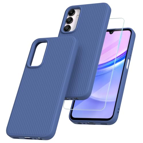 binandteam Hülle für Samsung Galaxy A15 4G / 5G mit 1 Stück Hartglas, Flüssige Silikon Stoßfest Dünn Weiche TPU Bumper Cover mit Mikrofaserfutter Handyhülle für Samsung Galaxy A15 4G / 5G - Blau binandteam Hülle für Samsung Galaxy A15 4G / 5G mit 1 Stück Hartglas, Flüssige Silikon Stoßfest Dünn Weiche TPU Bumper Cover mit Mikrofaserfutter Handyhülle für Samsung Galaxy A15 4G / 5G - Blau von binandteam