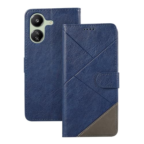 binandteam Xiaomi Redmi 13C 4G Hülle,Handyhülle für Xiaomi Redmi 13C 4G,mit Premium PU Leder Tasche Wallet Flip Cover Klappbar Magnet Schutzhülle für Xiaomi Redmi 13C 4G (6.74") - Blau von binandteam
