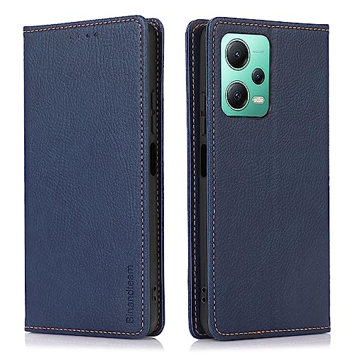 Kompatibel mit Xiaomi Redmi Note 12 5G / Poco X5 5G Hülle,Handyhülle Xiaomi Redmi Note 12 5G / Poco X5 5G,PU Leder Tasche Wallet Schutzhülle,Flip Cover Klappbar mit Magnet Kartenfach Lederhülle-Blau von binandteam