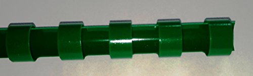 bind2go Plastikbinderücken, 21 Ringe, A4 (10 mm), Grün von bind2go
