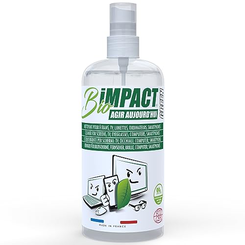 Bildschirmreiniger für Computer, Fernseher, Brille, Smartphone, 500 ml, Zertifiziert von Ecocert Bildschirmreiniger für Computer, Fernseher, Brille, Smartphone, 500 ml, Zertifiziert von Ecocert von bioimpact