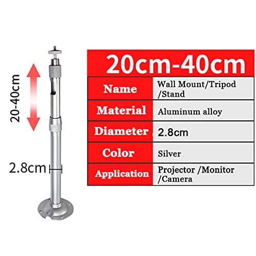 Projektorständer Projektorständer, universelle Projektor-Deckenhalterung, Wandhalterung, Verstellbarer 360°-Deckenaufhänger, Belastung 5 kg Projektorhalterung für die Wand(20-40cm) von birene