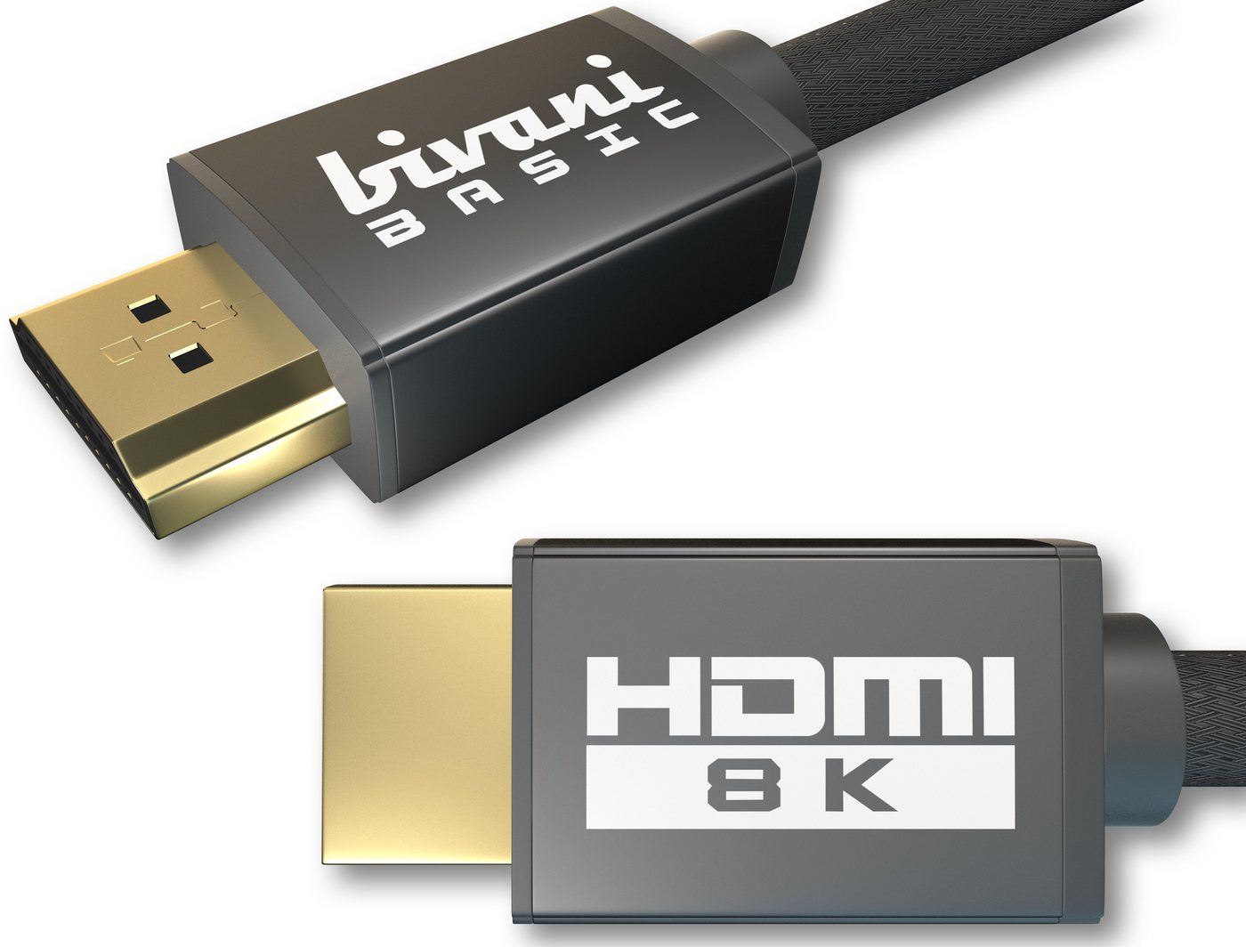 bivani 8K HDMI 2.1a Kabel HDMI-Kabel, HDMI, HDMI Typ A (200 cm), 48 Gbps, bis 10K, 8K@60HZ, 4K@120HZ, HDR10+, eARC, VRR, HDCP, CEC, Highspeed Ethernet, PS5 & Xbox Series X Ready von bivani