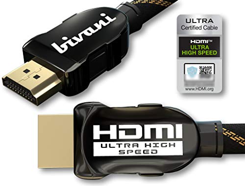 bivani Certified 8K HDMI 2.1a Kabel - 1 Meter 48 Gbps Premium Ultra High-Speed HDMI Kabel Zertifiziert - HDR10+, Highspeed Ethernet - PS5 & Xbox Series X Ready - Nylon-Mantel - Elite-Series - 1M von bivani