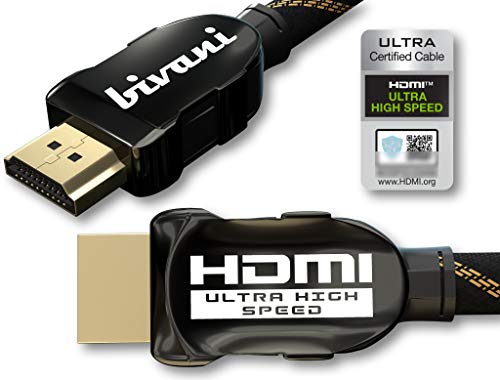 bivani Certified 8K HDMI 2.1a Kabel - 3 Meter 48 Gbps Premium Ultra High-Speed HDMI Kabel Zertifiziert - HDR10+, Highspeed Ethernet - PS5 & Xbox Series X Ready - Nylon-Mantel - Elite-Series - 3M von bivani