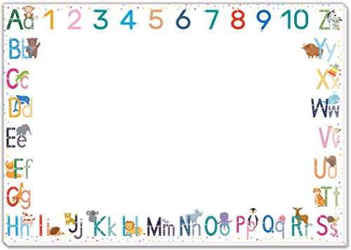 blaash® ABC Schreibtischunterlage Papier DIN A3 für Kinder | 25 Blatt Block mit viel Platz zum Malen, Schreiben oder Kritzeln | Unterlage Schreibtisch Mädchen & Jungen | Tischunterlage Kinder ABC von blaash
