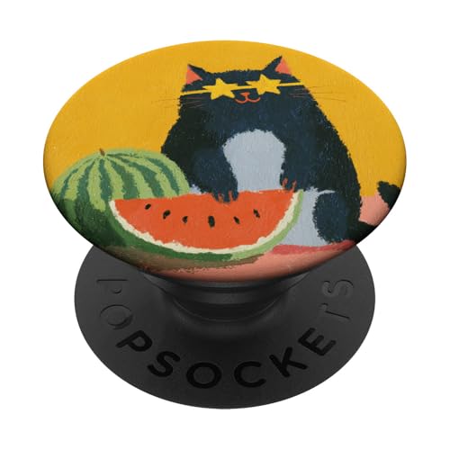 Girly | weiße Katze | Sonnenbrille | schwarze Katze mit Wasserzitrone PopSockets Klebender PopGrip Girly | weiße Katze | Sonnenbrille | schwarze Katze mit Wasserzitrone PopSockets Klebender PopGrip von black / white cat cute theme