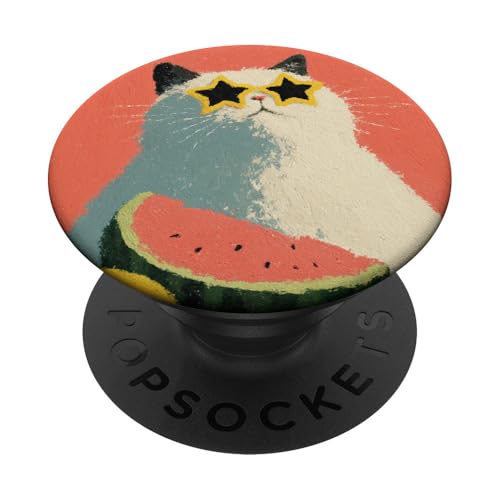 Girly | weiße Katze | Sonnenbrille | schwarze Katze mit Wasserzitrone PopSockets Klebender PopGrip Girly | weiße Katze | Sonnenbrille | schwarze Katze mit Wasserzitrone PopSockets Klebender PopGrip von black / white cat cute theme