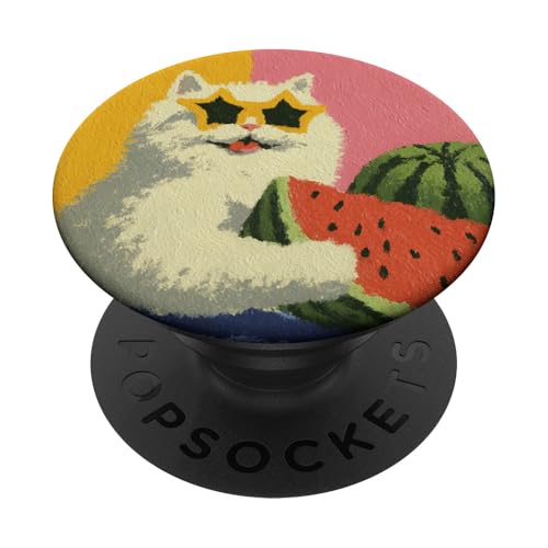 Girly | weiße Katze | Sonnenbrille | schwarze Katze mit Wasserzitrone PopSockets Klebender PopGrip Girly | weiße Katze | Sonnenbrille | schwarze Katze mit Wasserzitrone PopSockets Klebender PopGrip von black / white cat cute theme