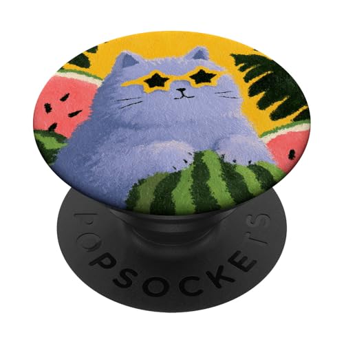Girly | weiße Katze | Sonnenbrille | schwarze Katze mit Wasserzitrone PopSockets Klebender PopGrip Girly | weiße Katze | Sonnenbrille | schwarze Katze mit Wasserzitrone PopSockets Klebender PopGrip von black / white cat cute theme