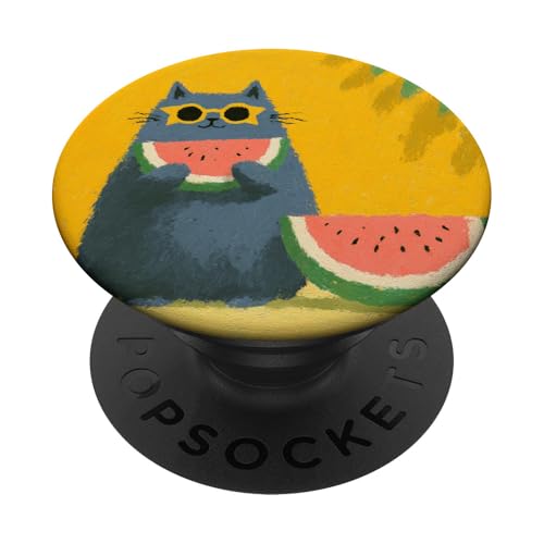 Girly | weiße Katze | Sonnenbrille | schwarze Katze mit Wasserzitrone PopSockets Klebender PopGrip Girly | weiße Katze | Sonnenbrille | schwarze Katze mit Wasserzitrone PopSockets Klebender PopGrip von black / white cat cute theme