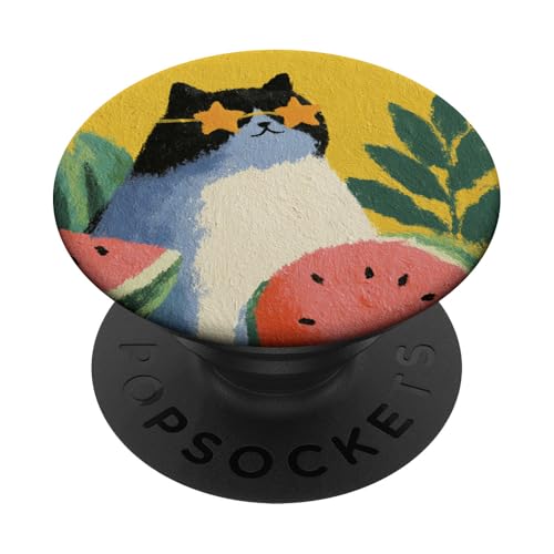 Girly | weiße Katze | Sonnenbrille | schwarze Katze mit Wasserzitrone PopSockets Klebender PopGrip Girly | weiße Katze | Sonnenbrille | schwarze Katze mit Wasserzitrone PopSockets Klebender PopGrip von black / white cat cute theme