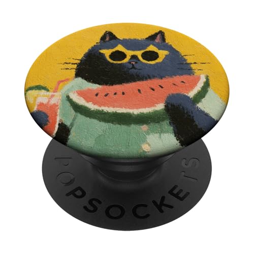 Girly | weiße Katze | Sonnenbrille | schwarze Katze mit Wasserzitrone PopSockets Klebender PopGrip Girly | weiße Katze | Sonnenbrille | schwarze Katze mit Wasserzitrone PopSockets Klebender PopGrip von black / white cat cute theme
