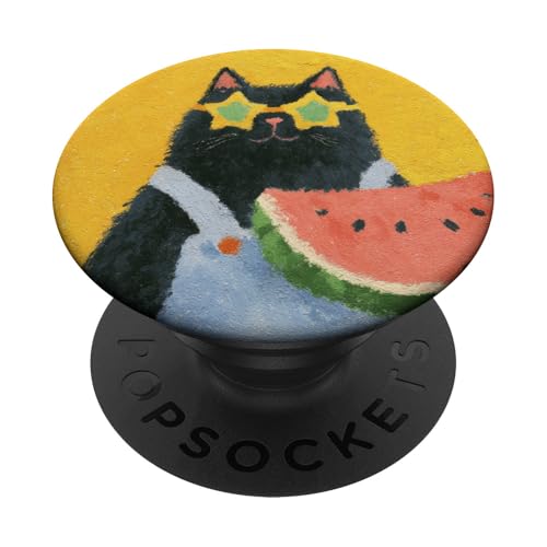 Girly | weiße Katze | Sonnenbrille | schwarze Katze mit Wasserzitrone PopSockets Klebender PopGrip Girly | weiße Katze | Sonnenbrille | schwarze Katze mit Wasserzitrone PopSockets Klebender PopGrip von black / white cat cute theme