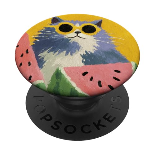 Girly | weiße Katze | Sonnenbrille | schwarze Katze mit Wasserzitrone PopSockets Klebender PopGrip Girly | weiße Katze | Sonnenbrille | schwarze Katze mit Wasserzitrone PopSockets Klebender PopGrip von black / white cat cute theme