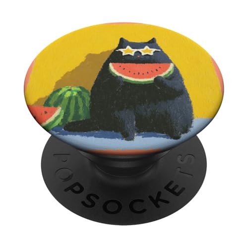Girly | weiße Katze | Sonnenbrille | schwarze Katze mit Wasserzitrone PopSockets Klebender PopGrip Girly | weiße Katze | Sonnenbrille | schwarze Katze mit Wasserzitrone PopSockets Klebender PopGrip von black / white cat cute theme