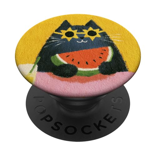 Girly | weiße Katze | Sonnenbrille | schwarze Katze mit Wasserzitrone PopSockets Klebender PopGrip Girly | weiße Katze | Sonnenbrille | schwarze Katze mit Wasserzitrone PopSockets Klebender PopGrip von black / white cat cute theme
