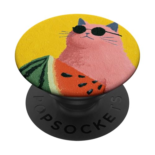 Girly | weiße Katze | Sonnenbrille | schwarze Katze mit Wasserzitrone PopSockets Klebender PopGrip Girly | weiße Katze | Sonnenbrille | schwarze Katze mit Wasserzitrone PopSockets Klebender PopGrip von black / white cat cute theme