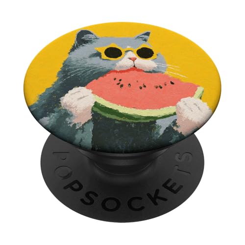 Girly | weiße Katze | Sonnenbrille | schwarze Katze mit Wasserzitrone PopSockets Klebender PopGrip Girly | weiße Katze | Sonnenbrille | schwarze Katze mit Wasserzitrone PopSockets Klebender PopGrip von black / white cat cute theme
