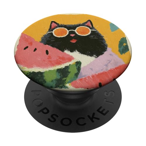 Girly | weiße Katze | Sonnenbrille | schwarze Katze mit Wasserzitrone PopSockets Klebender PopGrip Girly | weiße Katze | Sonnenbrille | schwarze Katze mit Wasserzitrone PopSockets Klebender PopGrip von black / white cat cute theme
