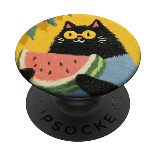Girly | weiße Katze | Sonnenbrille | schwarze Katze mit Wasserzitrone PopSockets Klebender PopGrip Girly | weiße Katze | Sonnenbrille | schwarze Katze mit Wasserzitrone PopSockets Klebender PopGrip von black / white cat cute theme