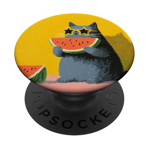 Girly | weiße Katze | Sonnenbrille | schwarze Katze mit Wasserzitrone PopSockets Klebender PopGrip Girly | weiße Katze | Sonnenbrille | schwarze Katze mit Wasserzitrone PopSockets Klebender PopGrip von black / white cat cute theme