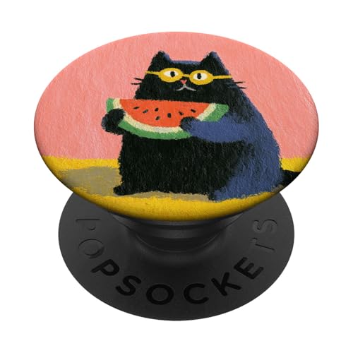 Girly | weiße Katze | Sonnenbrille | schwarze Katze mit Wasserzitrone PopSockets Klebender PopGrip Girly | weiße Katze | Sonnenbrille | schwarze Katze mit Wasserzitrone PopSockets Klebender PopGrip von black / white cat cute theme