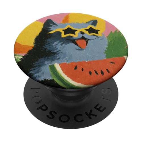 Girly | weiße Katze | Sonnenbrille | schwarze Katze mit Wasserzitrone PopSockets Klebender PopGrip Girly | weiße Katze | Sonnenbrille | schwarze Katze mit Wasserzitrone PopSockets Klebender PopGrip von black / white cat cute theme