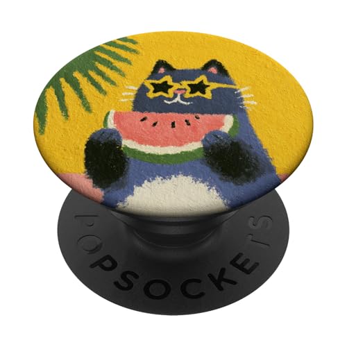 Girly | weiße Katze | Sonnenbrille | schwarze Katze mit Wasserzitrone PopSockets Klebender PopGrip Girly | weiße Katze | Sonnenbrille | schwarze Katze mit Wasserzitrone PopSockets Klebender PopGrip von black / white cat cute theme