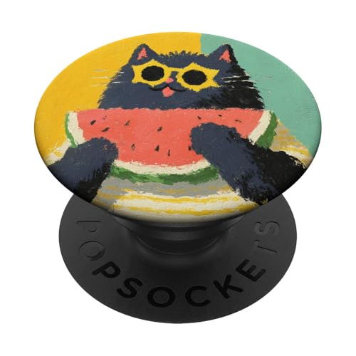 Girly | weiße Katze | Sonnenbrille | schwarze Katze mit Wasserzitrone PopSockets Klebender PopGrip Girly | weiße Katze | Sonnenbrille | schwarze Katze mit Wasserzitrone PopSockets Klebender PopGrip von black / white cat cute theme