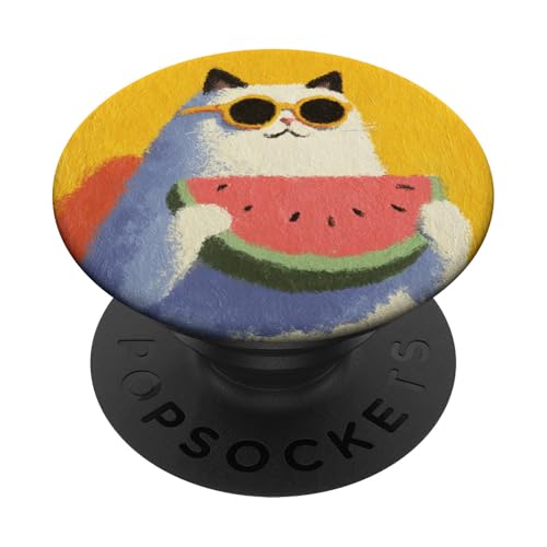 Girly | weiße Katze | Sonnenbrille | schwarze Katze mit Wasserzitrone PopSockets Klebender PopGrip Girly | weiße Katze | Sonnenbrille | schwarze Katze mit Wasserzitrone PopSockets Klebender PopGrip von black / white cat cute theme