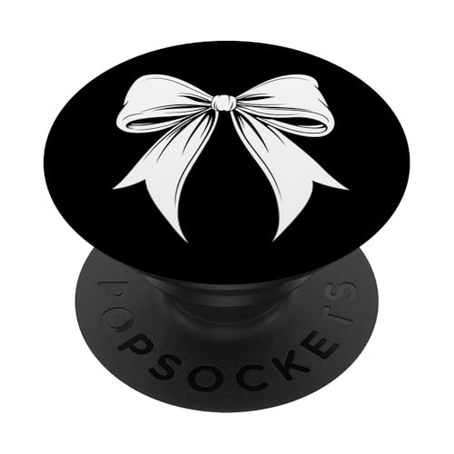 Girly | Schleife in Aquarell | Ästhetische schwarz-weiße Schleife PopSockets Klebender PopGrip Girly | Schleife in Aquarell | Ästhetische schwarz-weiße Schleife PopSockets Klebender PopGrip von black and white bow theme