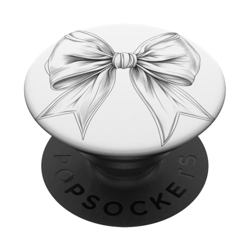 Girly | Schleife in Aquarell | Ästhetische schwarz-weiße Schleife PopSockets Klebender PopGrip Girly | Schleife in Aquarell | Ästhetische schwarz-weiße Schleife PopSockets Klebender PopGrip von black and white bow theme