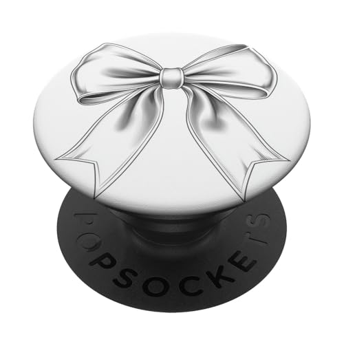 Girly | Schleife in Aquarell | Ästhetische schwarz-weiße Schleife PopSockets Klebender PopGrip Girly | Schleife in Aquarell | Ästhetische schwarz-weiße Schleife PopSockets Klebender PopGrip von black and white bow theme