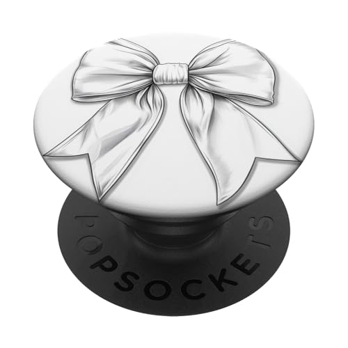 Girly | Schleife in Aquarell | Ästhetische schwarz-weiße Schleife PopSockets Klebender PopGrip Girly | Schleife in Aquarell | Ästhetische schwarz-weiße Schleife PopSockets Klebender PopGrip von black and white bow theme