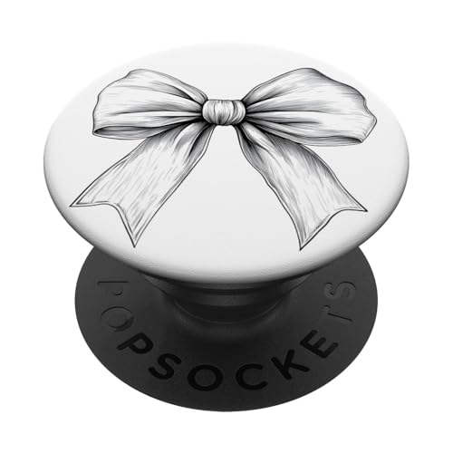 Girly | Schleife in Aquarell | Ästhetische schwarz-weiße Schleife PopSockets Klebender PopGrip Girly | Schleife in Aquarell | Ästhetische schwarz-weiße Schleife PopSockets Klebender PopGrip von black and white bow theme