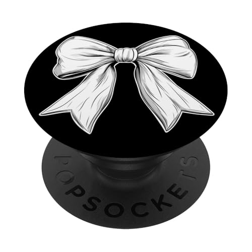 Girly | Schleife in Aquarell | Ästhetische schwarz-weiße Schleife PopSockets Klebender PopGrip Girly | Schleife in Aquarell | Ästhetische schwarz-weiße Schleife PopSockets Klebender PopGrip von black and white bow theme