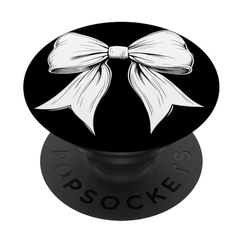 Girly | Schleife in Aquarell | Ästhetische schwarz-weiße Schleife PopSockets Klebender PopGrip Girly | Schleife in Aquarell | Ästhetische schwarz-weiße Schleife PopSockets Klebender PopGrip von black and white bow theme
