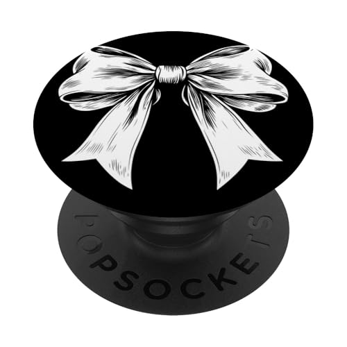 Girly | Schleife in Aquarell | Ästhetische schwarz-weiße Schleife PopSockets Klebender PopGrip Girly | Schleife in Aquarell | Ästhetische schwarz-weiße Schleife PopSockets Klebender PopGrip von black and white bow theme