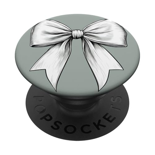 Girly | Schleife in Aquarell | Ästhetische schwarz-weiße Schleife PopSockets Klebender PopGrip Girly | Schleife in Aquarell | Ästhetische schwarz-weiße Schleife PopSockets Klebender PopGrip von black and white bow theme